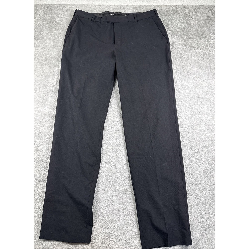 IZOD Men's‎ Performance Stretch Straight Leg Dress Pants Black Size 36x34